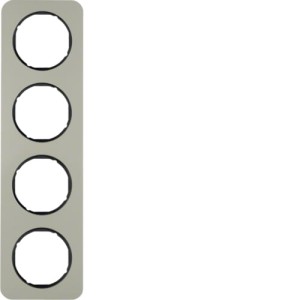 R.1 Ramka 4-krotna, stal szlachetna/czarna Berker 10142104