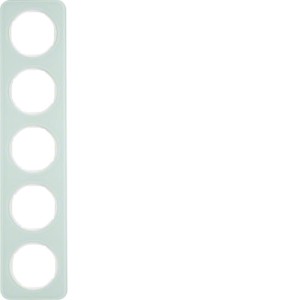 R.1 Ramka 5-krotna, szkło, biała Berker 10152109