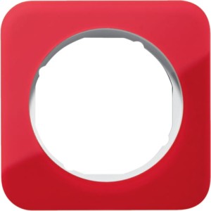 R.1 Ramka 1-krotna, akryl czerwony przezroczysty/biała Berker 10112349