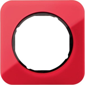 R.1 Ramka 1-krotna, akryl czerwony przezroczysty/czarna Berker 10112344