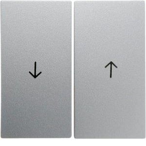 B.Kwadrat Klawisze żaluzjowe z nadrukiem "strzałka" aluminium Berker 16251404