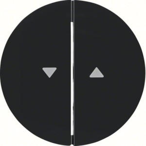 R.1/R.3 Klawisze z nadrukiem symbolu "strzałka" do łącznika 2-klawiszowego czarny połysk Berker 16252045