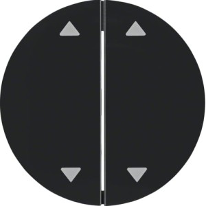 R.1/R.3 Klawisze z nadrukiem symbolu "strzałki" do łącznika 2-klawiszowego, czarny, połysk Berker 16442045