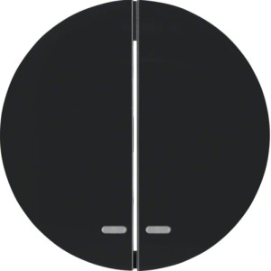 R.1/R.3 Klawisze z przezroczystą soczewką do łącznika dwuklawiszowego, czarny Berker 16272045 