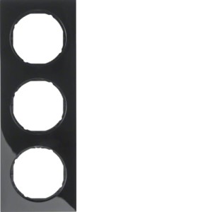R.3 Ramka 3-krotna, czarny, połysk Berker 10132245