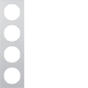 R.3 Ramka 4-krotna, aluminium/biały BERKER 10142274