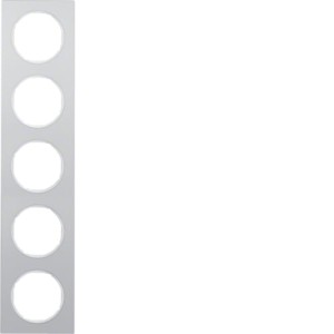 R.3 Ramka 5-krotna, aluminium/biały BERKER 10152274