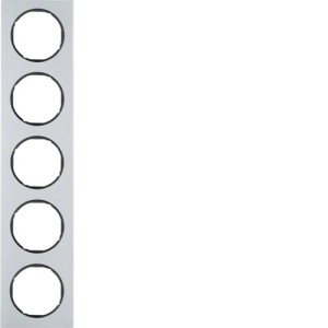 R.3 Ramka 5-krotna, aluminium/czarny Berker 10152284
