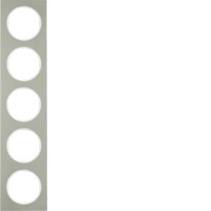 R.3 Ramka 5-krotna, stal szlachetna/biały Berker 10152214
