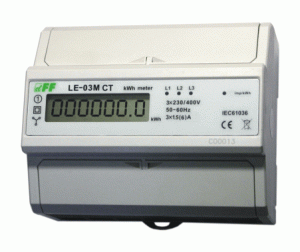 Licznik energii elektrycznej trójfazowy z programowalną przekładnią F&F LE-03M CT