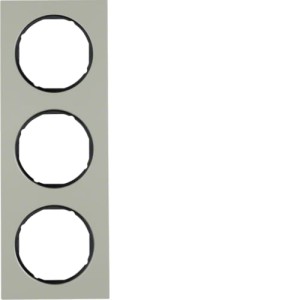 R.3 Ramka 3-krotna, stal szlachetna/czarna Berker 10132204