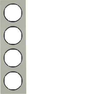 R.3 Ramka 4-krotna, stal szlachetna/czarna Berker 10142204