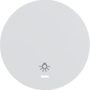 R.1/R.3 Klawisz z soczewką z nadrukiem symbolu "światło" do łącznika klawiszowego 1-krotnego, biały Berker 16212079