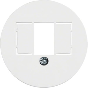 Serie 1930/Glas Płytka czołowa do gniazda głośnikowego i ładowania USB, biały Berker 1040