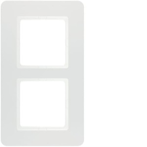 Q.7 Ramka 2-krotna, biały aksamit, lakierowany Berker 10126189