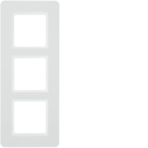 Q.7 Ramka 3-krotna, biały aksamit, lakierowany Berker 10136189