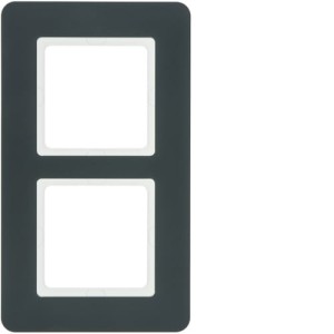 Q.7 Ramka 2-krotna, antracyt aksamit, lakierowany Berker 10126186