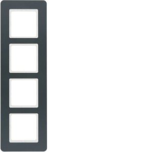 Q.7 Ramka 4-krotna, antracyt aksamit, lakierowany Berker 10146186