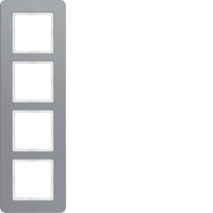 Q.7 Ramka 4-krotna, aluminium Berker 10146074
