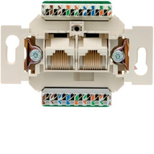 one.platform Mechanizm gniazda komputerowego UAE 2-krotne (RJ11, RJ12, RJ45) kat. 5e Berker 534576