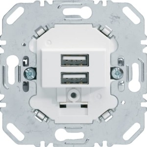one.platform Mechanizm gniazda USB ładowania 3.0 A 230 V, biały, mat Berker 260209