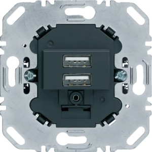 one.platform Mechanizm gniazda USB ładowania 3.0 A 230 V, antracyt, mat Berker 260205