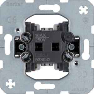 one.platform Łącznik 2-klawiszowy, seryjny (świecznikowy), mechanizm, samozaciski Berker 533035 