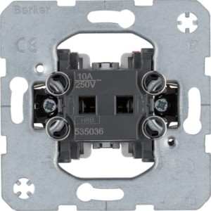 one.platform Łącznik 1-klawiszowy przyciskowy, zestyk zmienny, mechanizm, samozaciski Berker 535036  
