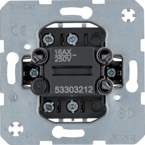 one.platform Łącznik 1-klawiszowy 2-biegunowy, mechanizm, zaciski śrubowe Berker 53303212