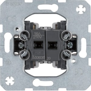 one.platform Łącznik żaluzjowy 2-klawiszowy, 1-biegunowy, mechanizm, samozaciski Berker 53303520  