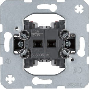 one.platform Łącznik 2-klawiszowy przyciskowy, 2 zestyki zwierne oddzielne zaciski wejściowe, mechanizm, samozaciski Berker 53503503  