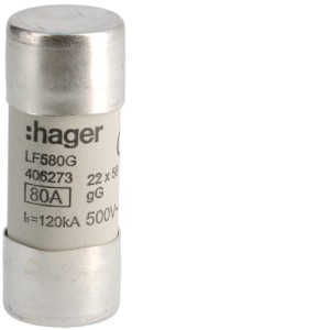 HAGER LF580G Bezpiecznik cylindryczny 22x58 gG 80A
