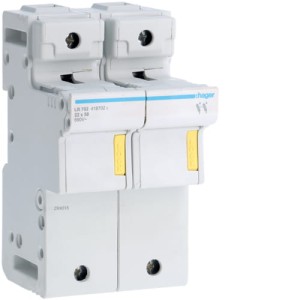 Modułowa podstawa bezpiecznikowa 2P wkł.bezp.cyl. L58 22x58mm 125A 690VAC Hager LR702