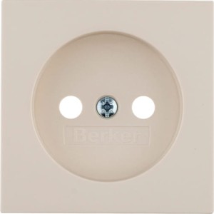  B.Kwadrat Płytka czołowa do gniazda bez uziemienia, kremowy, połysk Berker 3961038992