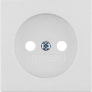  B.Kwadrat/B.3/B.7 Płytka czołowa do gniazda bez uziemienia, biały, połysk Berker 3961038999