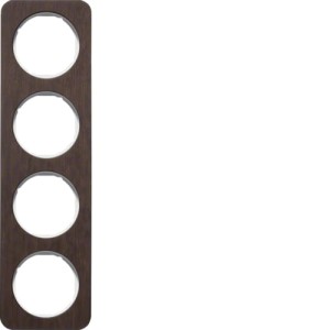 R.1 Ramka 4-krotna, dąb/biały Berker 10142359