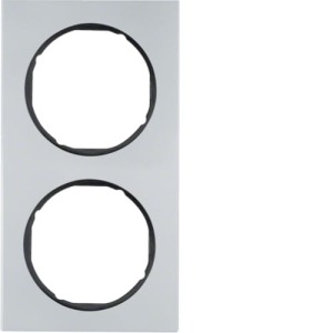 R.3 Ramka 2-krotna, aluminium/czarny Berker 10122284
