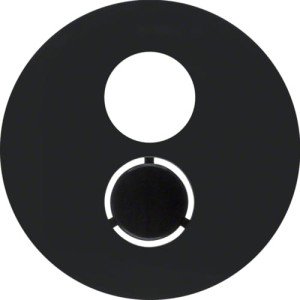 R.1/R.3 Płytka czołowa do gniazda głośnikowego czarny Berker 11962045