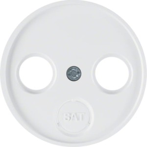 R.X Płytka czołowa do gniazda antenowego 2- i 3-wyjściowego biały Berker 12032089