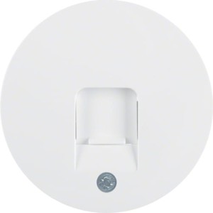 R.1/R.3 Płytka czołowa z zasuwkami chroniącymi przed kurzem z polem opisowym biały Berker 11702089