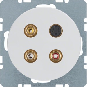 R.1/R.3 Gniazdo 3 x cinch/S-Video biały Berker 3315322089