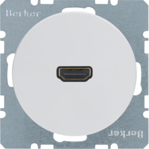 R.1/R.3 Gniazdo HDMI z przyłączem 90° biały Berker 3315432089