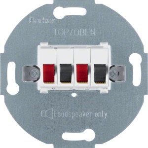 one.platform Mechanizm gniazda głośnikowego stereofonicznego 2-krotnego, biały Berker 457309  