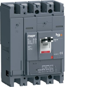 MCCB Wyłącznik mocy h3+ P630 LSI 4x630A 50kA Hager HMW631JR