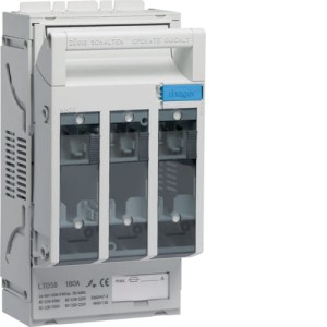 Rozłącznik bezpiecznikowy NH00 3x160 A szyny Cu 40 mm odpływ śruba M8 Hager LT053