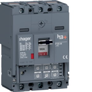 MCCB Wyłącznik mocy h3+ P160 3P 100A 50kA Hager HMS100JC