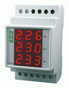 Cyfrowy wskaźnik napięcia, trójfazowy F&F DMV-3