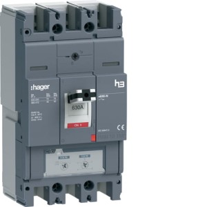 MCCB Wyłącznik mocy h3 x630 TM 3x630A 40kA Hager HNJ630DE