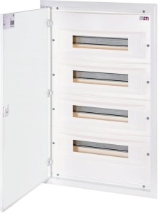 Rozdzielnica ERP18-4 Podtynkowe IP40, 4x18 tworzywowe z drzwiami metalowymi ETI 001101214