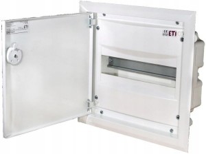Rozdzielnica ERP18-1 Podtynkowe IP40, 1x18 tworzywowe z drzwiami metalowymi ETI 001101208